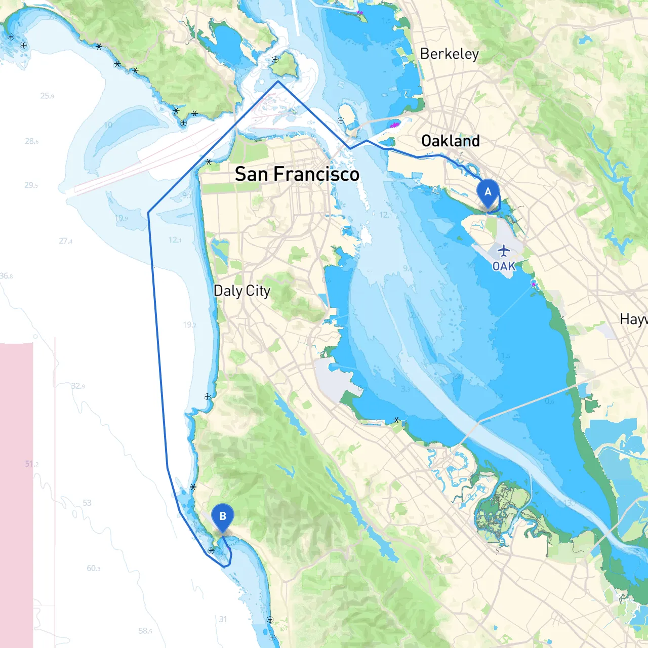 Alameda to Half Moon Bay