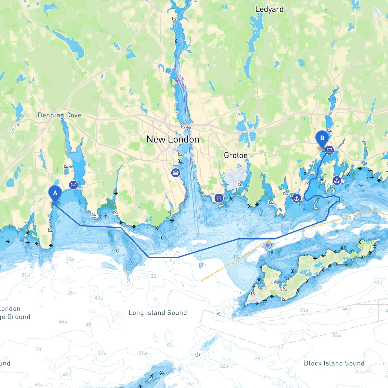East Lyme to Mystic