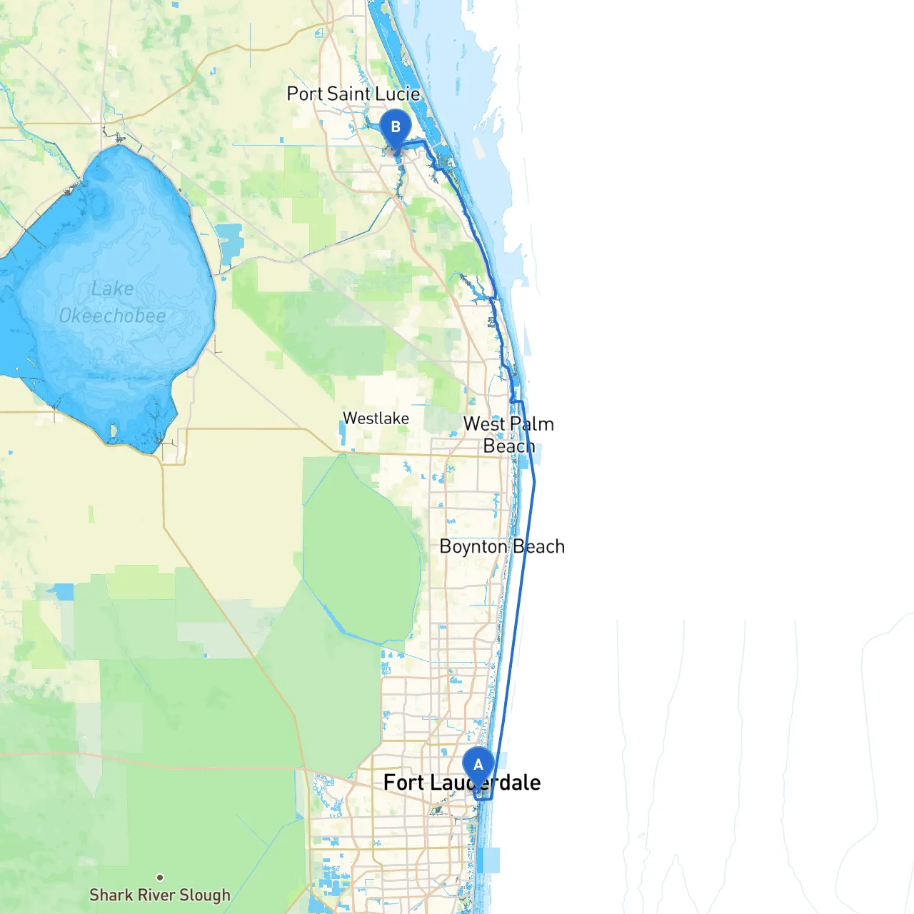 Fort Lauderdale to Palm City