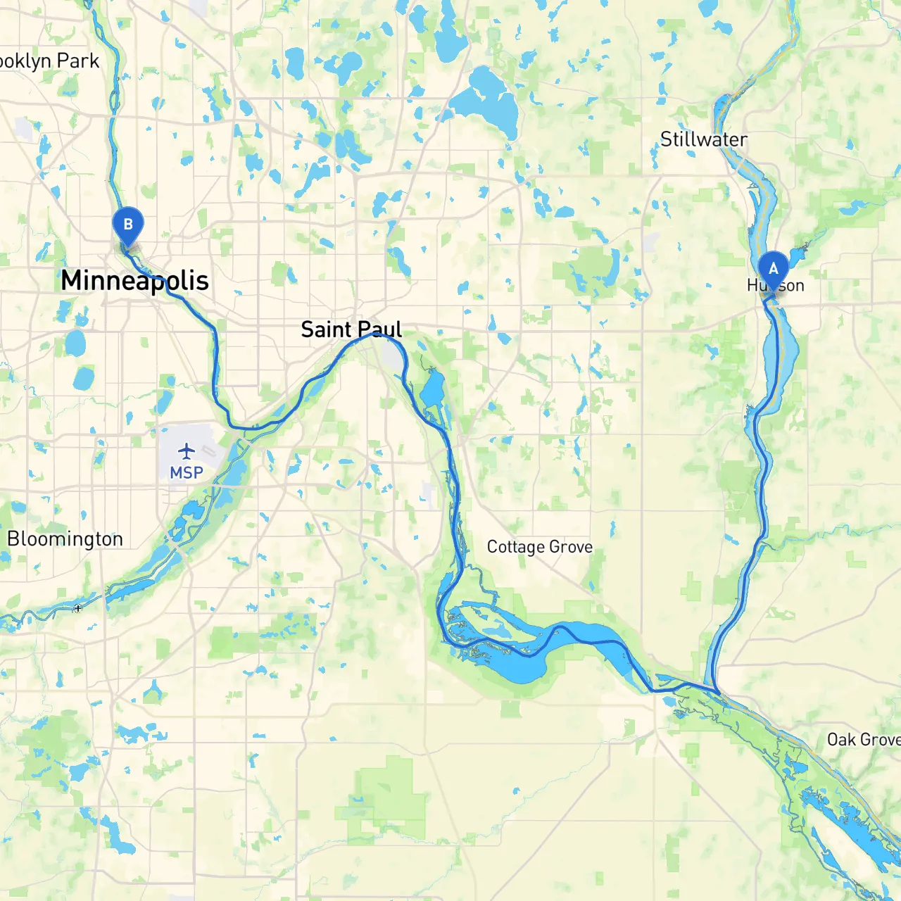 Hudson to Minneapolis