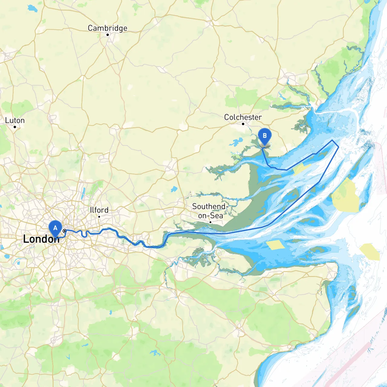 London to Brightlingsea