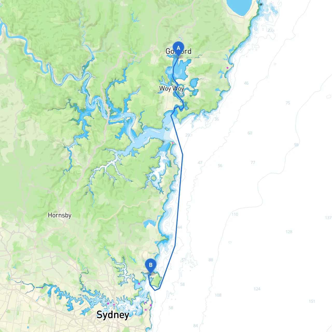 Gosford to Manly