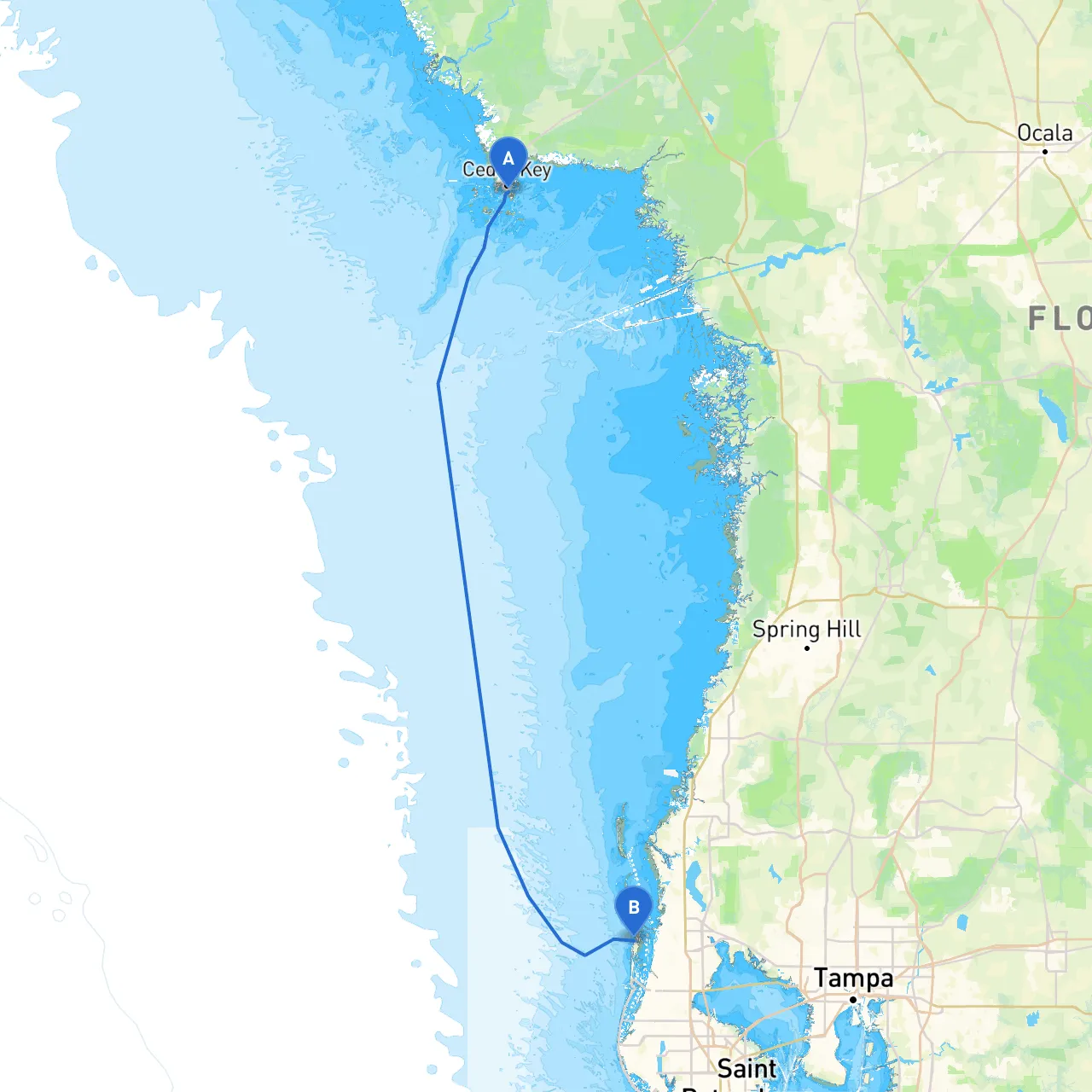 Cedar Key to Clearwater