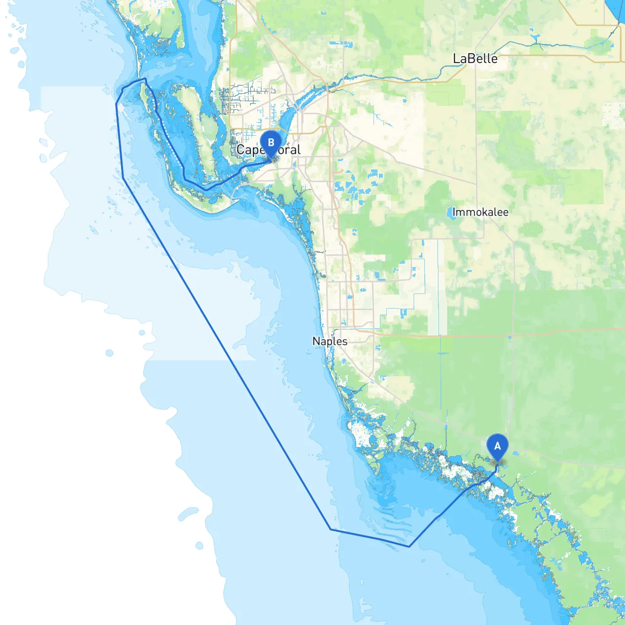 Everglades City to Fort Myers
