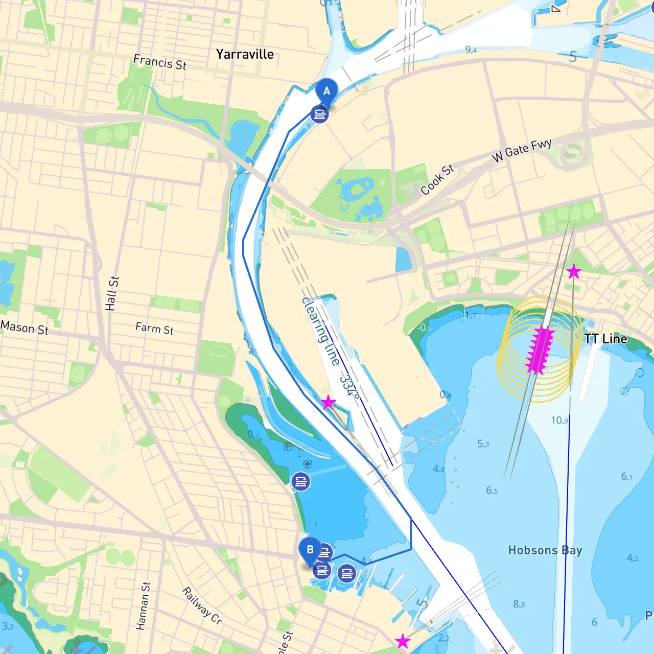 Port Melbourne to Williamstown