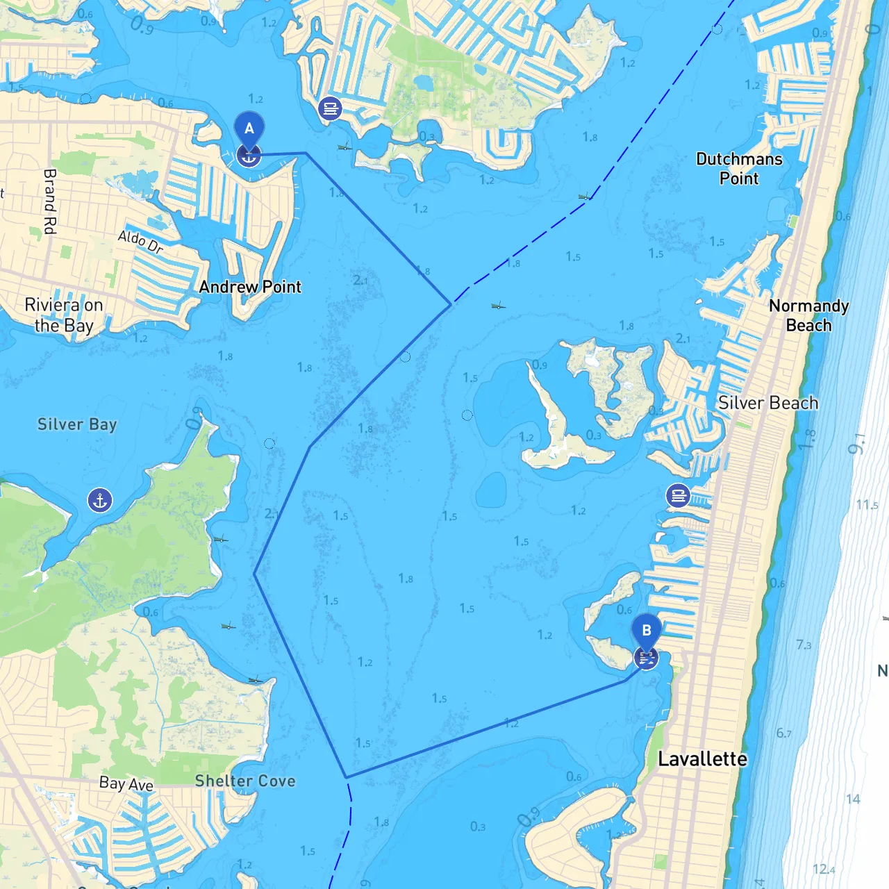Toms River to Lavallette