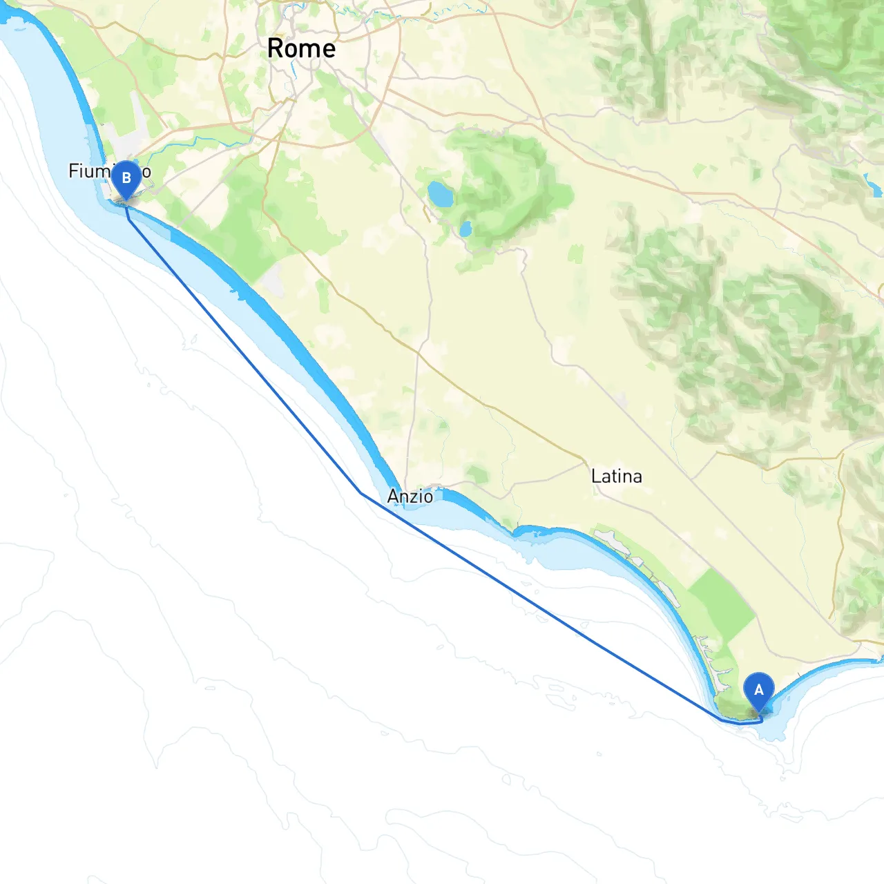 San Felice Circeo to Rome