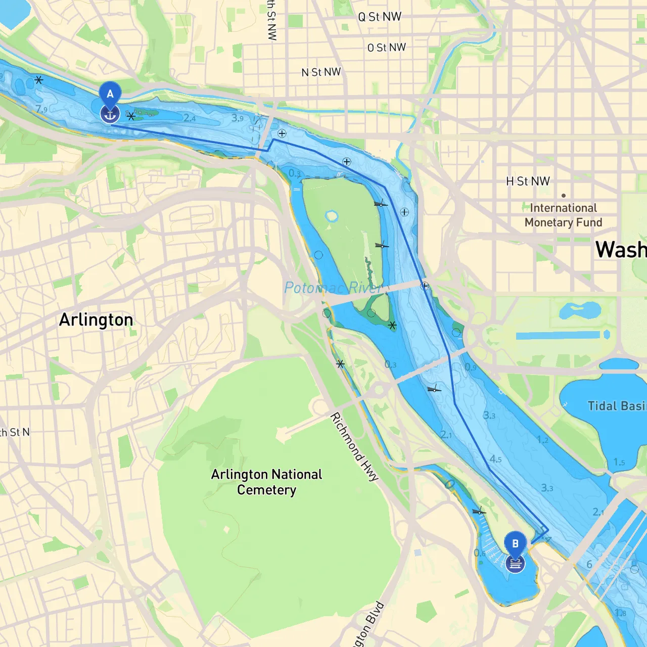 Washington to Arlington