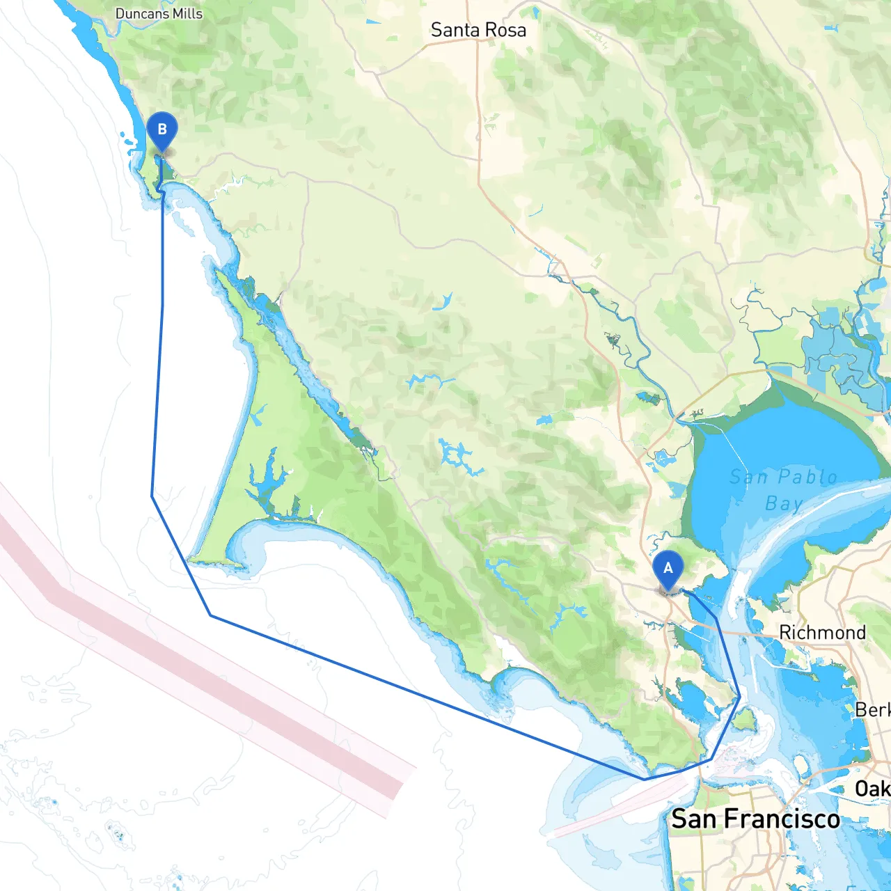 San Rafael to Bodega Bay