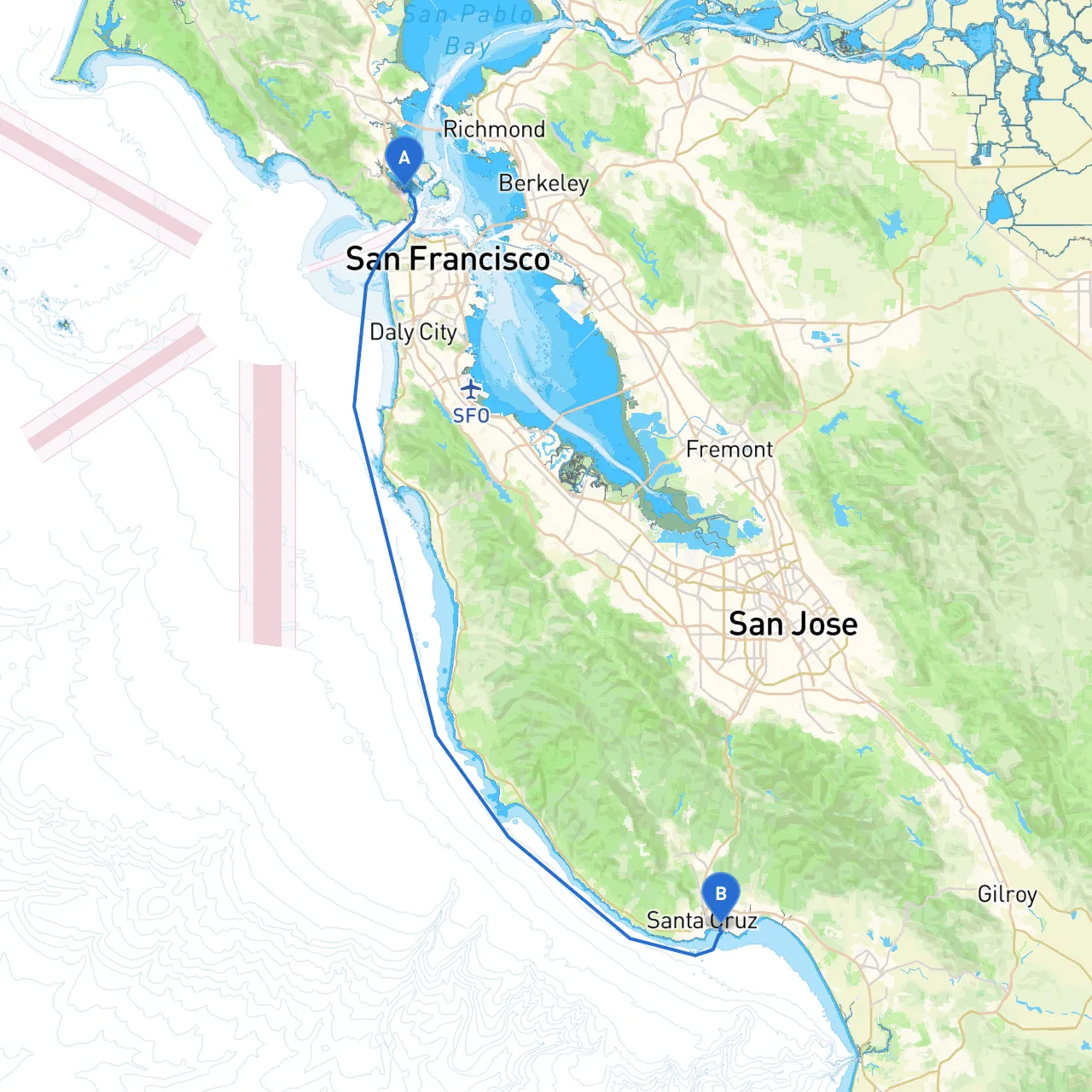 Sausalito to Santa Cruz