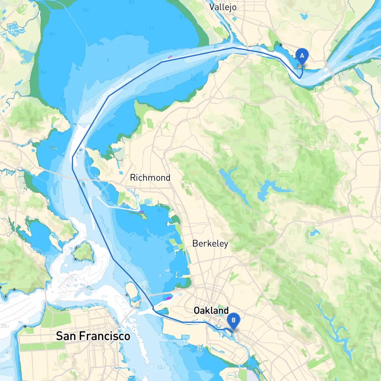 Benicia to Oakland