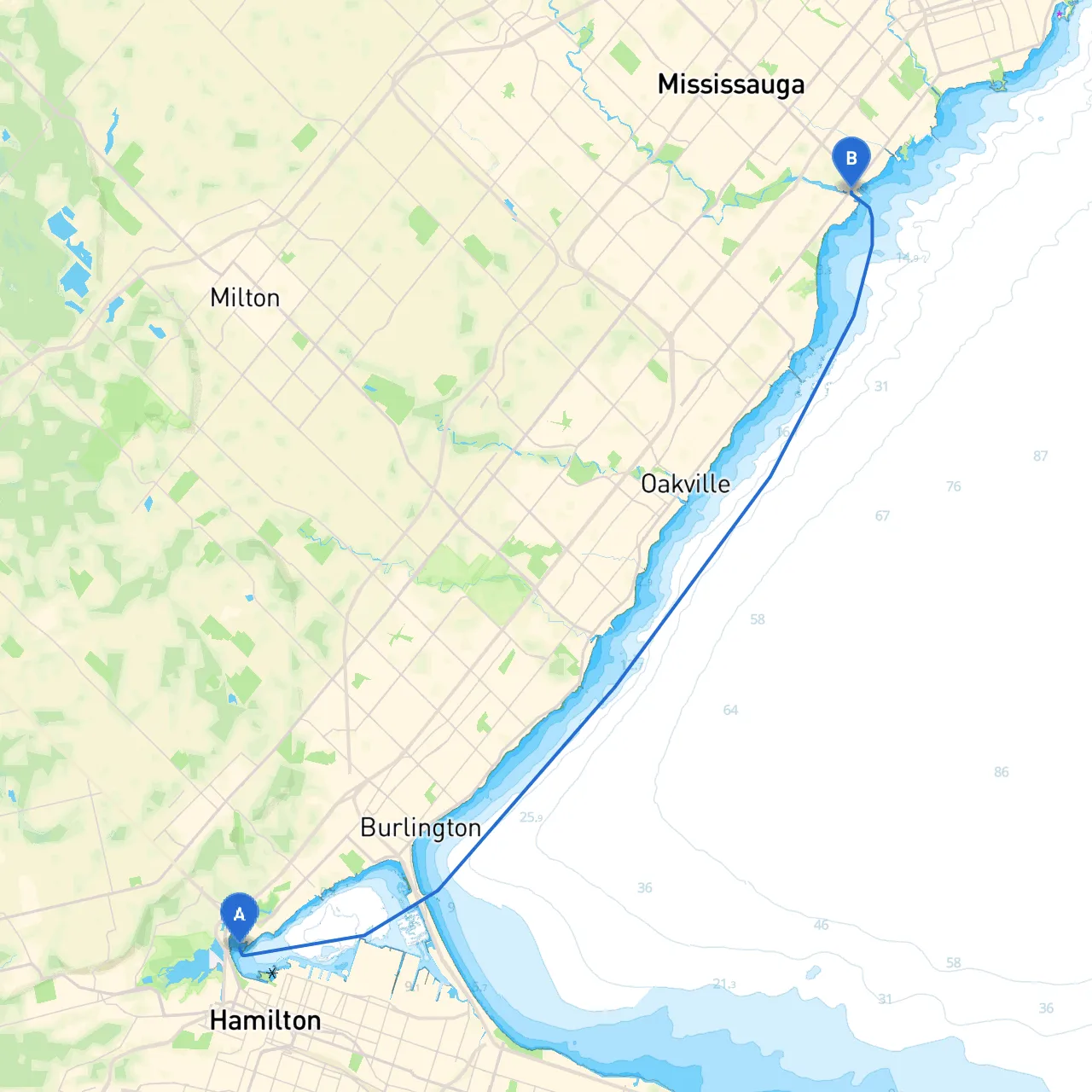 Hamilton to Mississauga