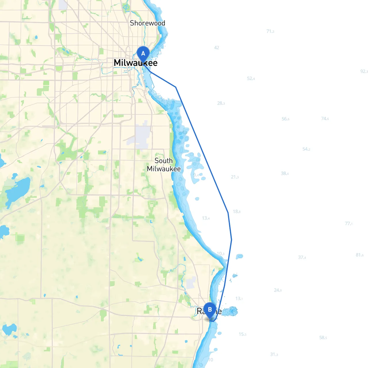 Milwaukee to Racine