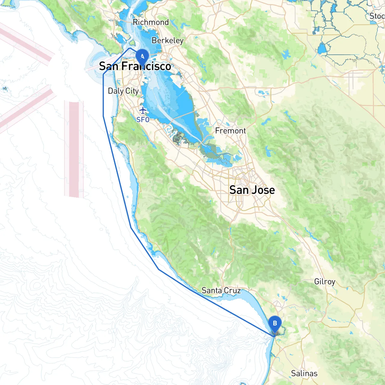 San Francisco to Moss Landing