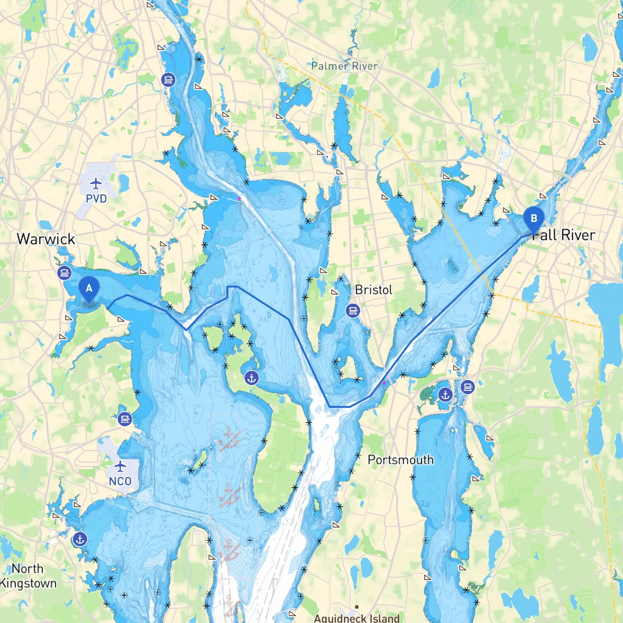 Warwick to Fall River