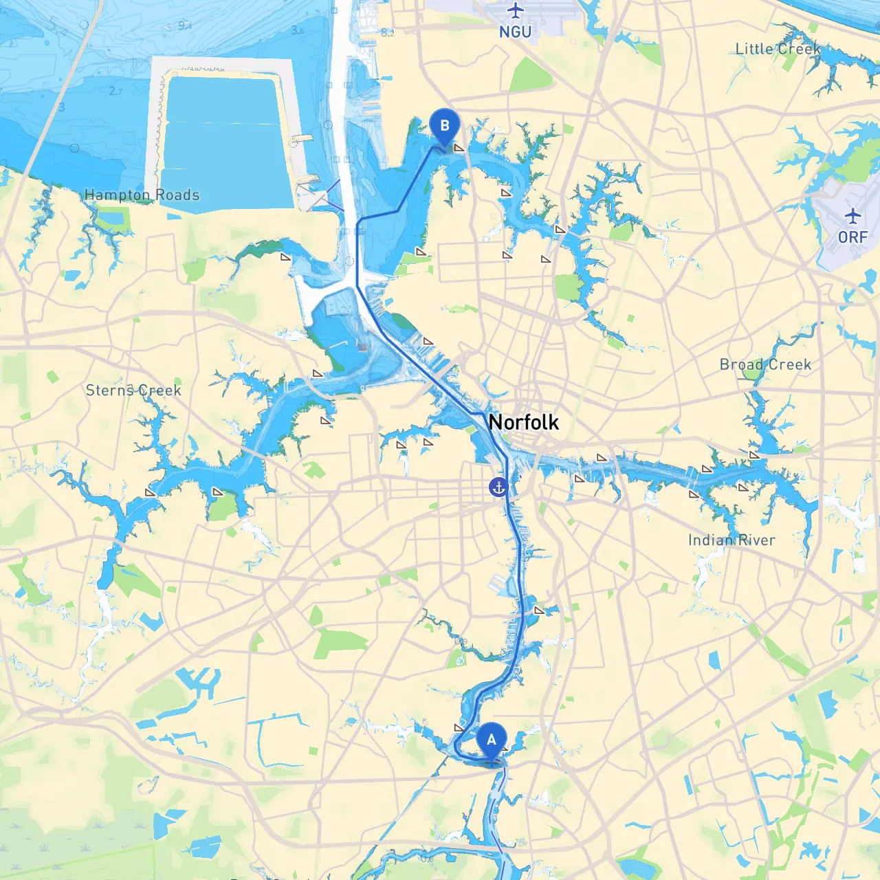 Chesapeake to Norfolk