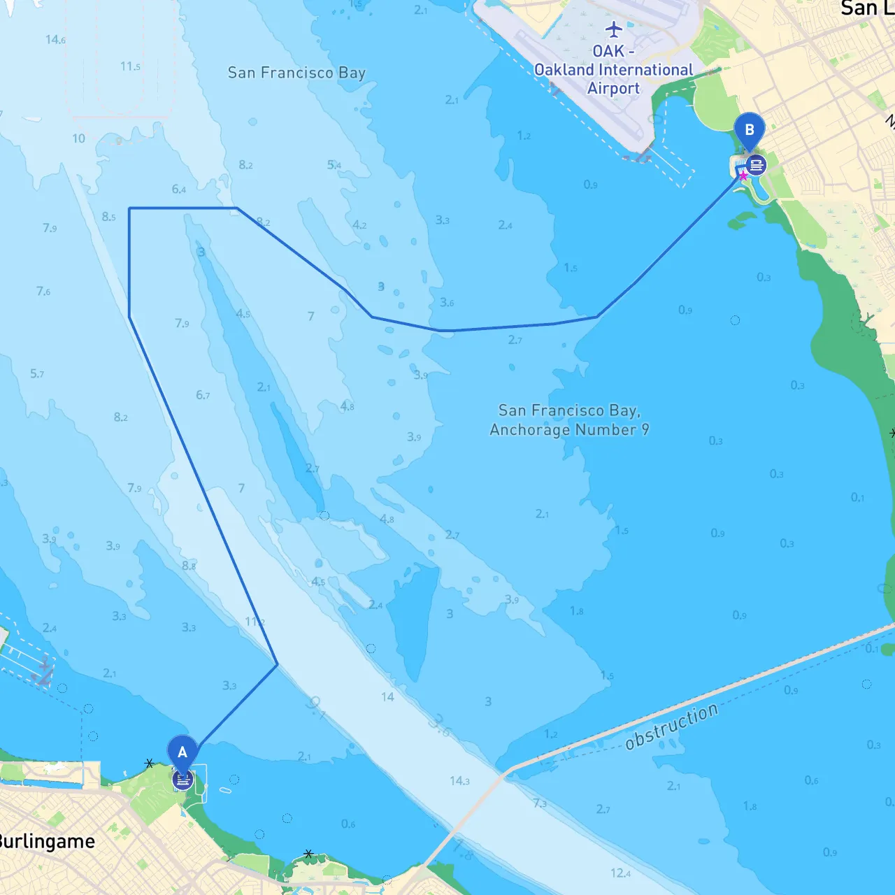 San Mateo to San Leandro