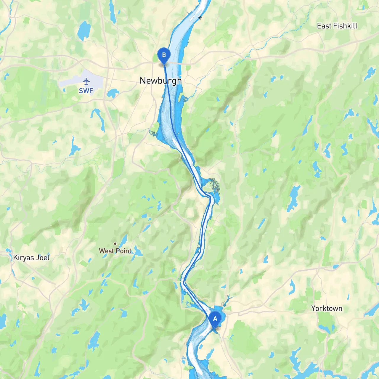 Peekskill to Newburgh
