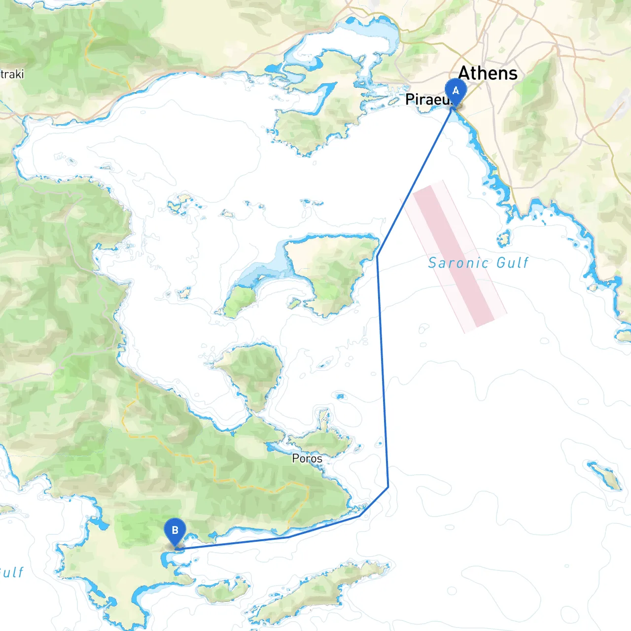 Athens to Ermioni