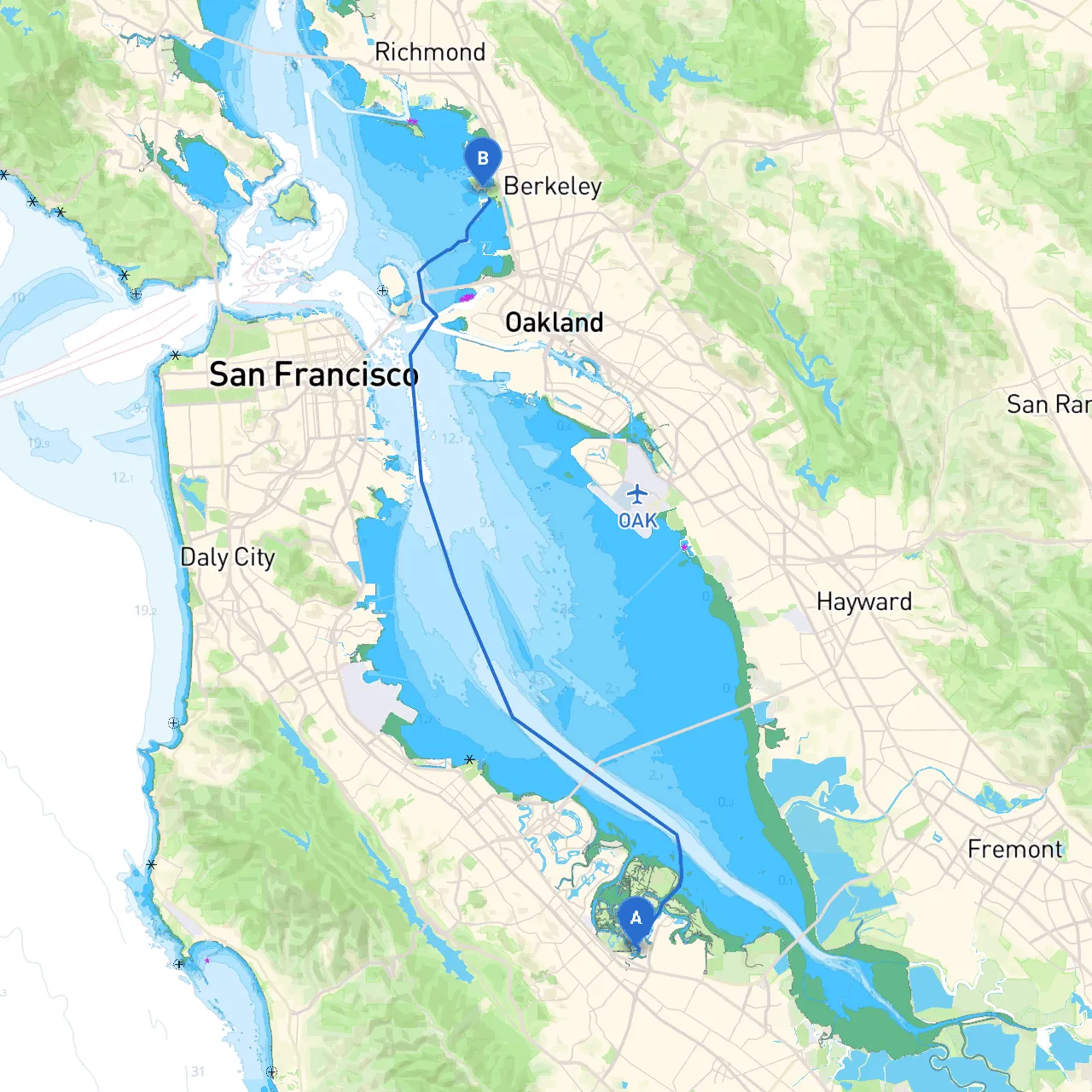Redwood City to Berkeley