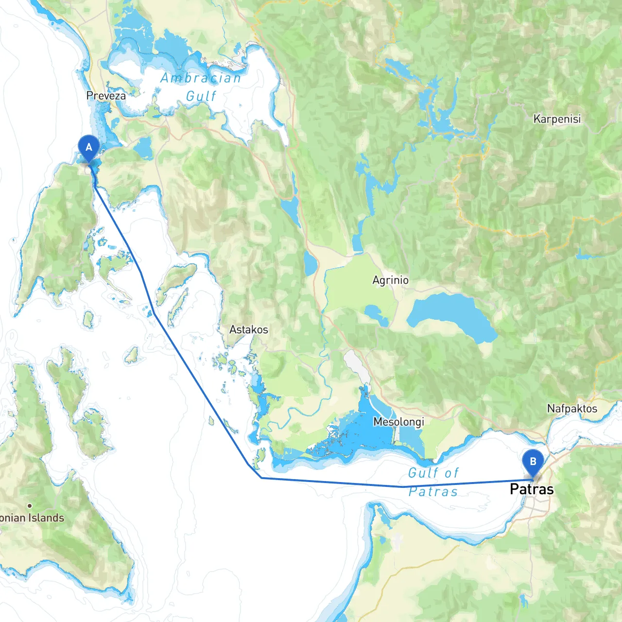 Lefkada to Patra