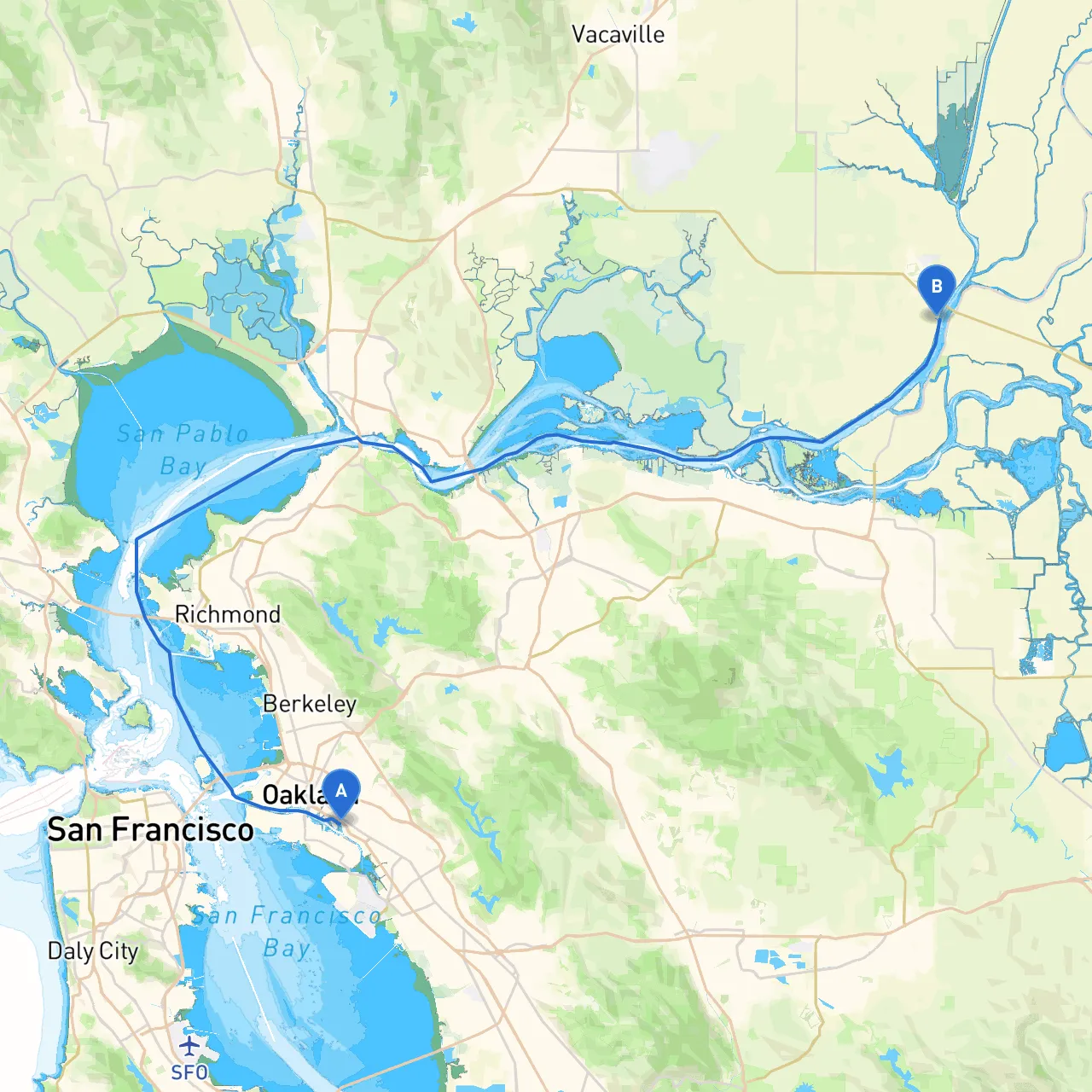 Oakland to Rio Vista