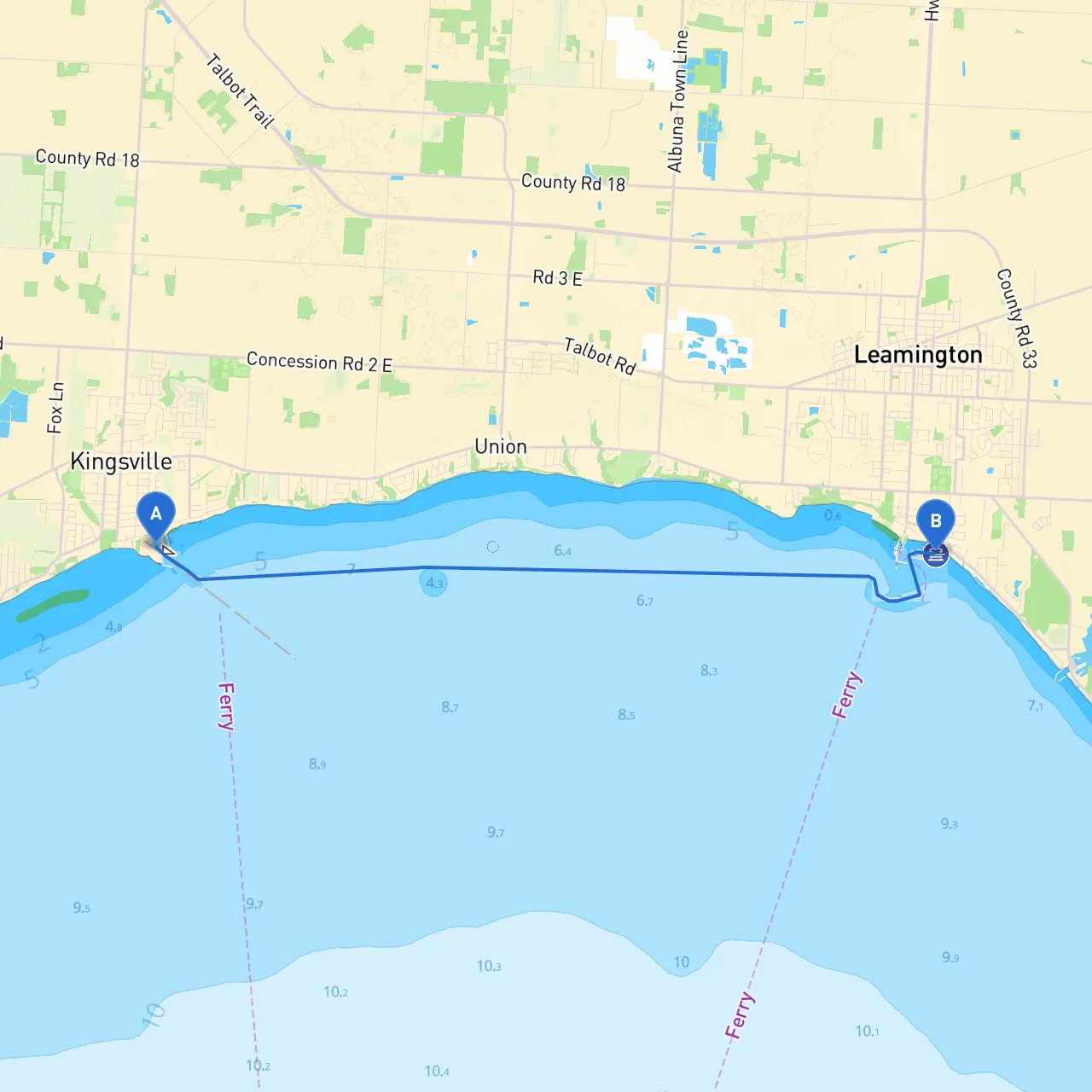 Kingsville to Leamington