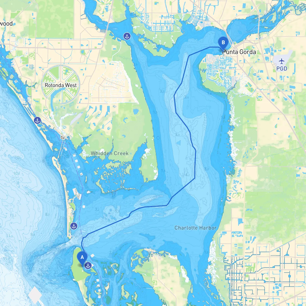 Cayo Costa to Punta Gorda