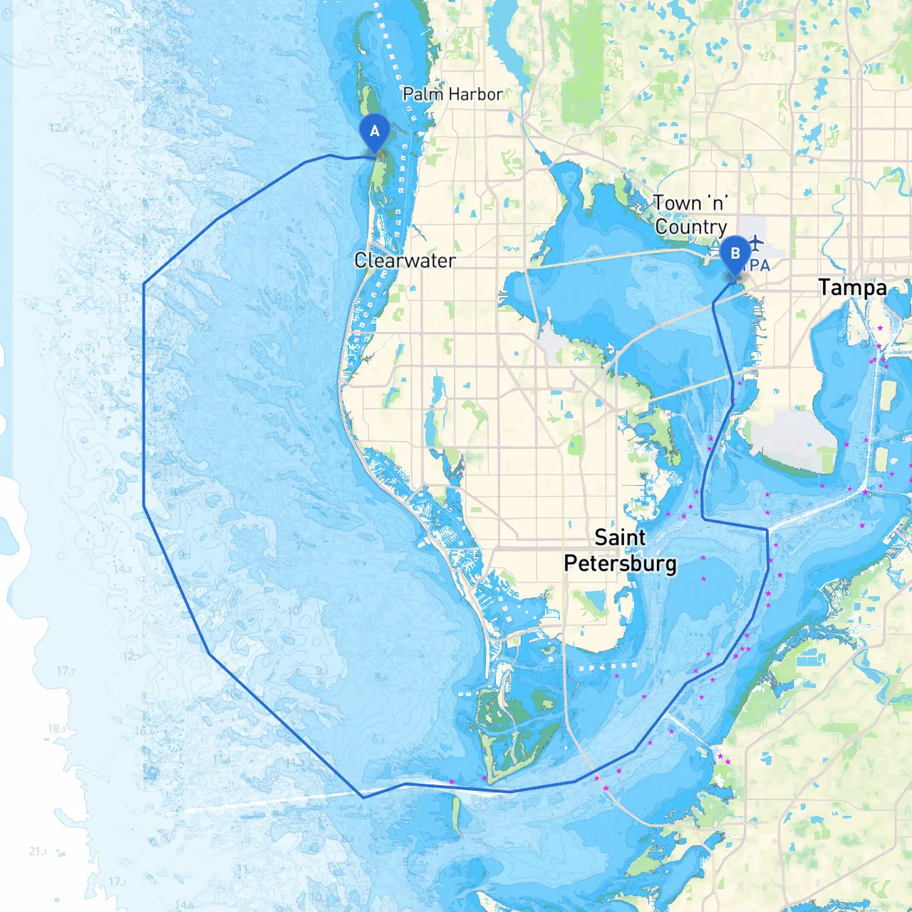 Clearwater to Tampa