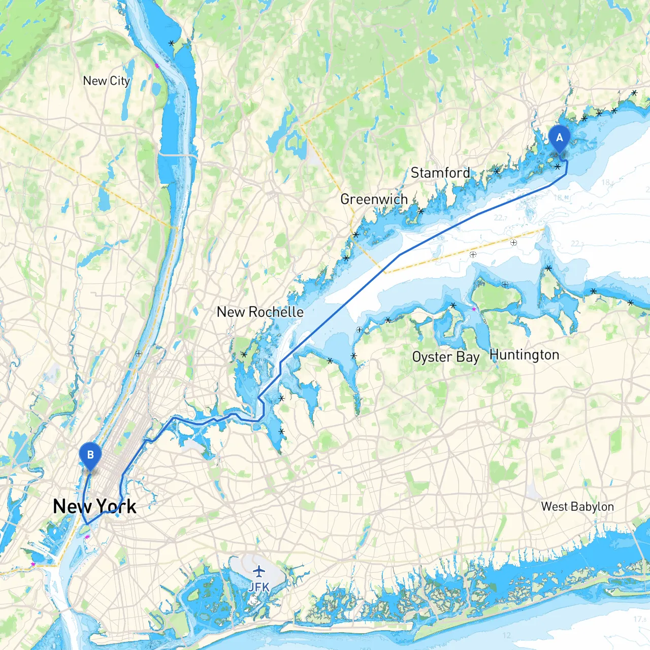 Westport to New York