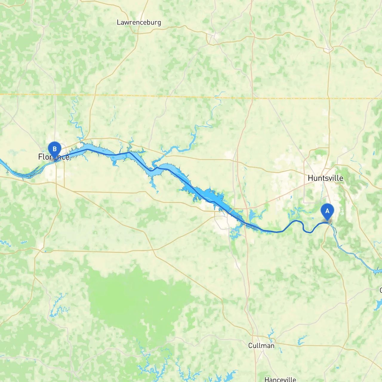 Huntsville to Florence