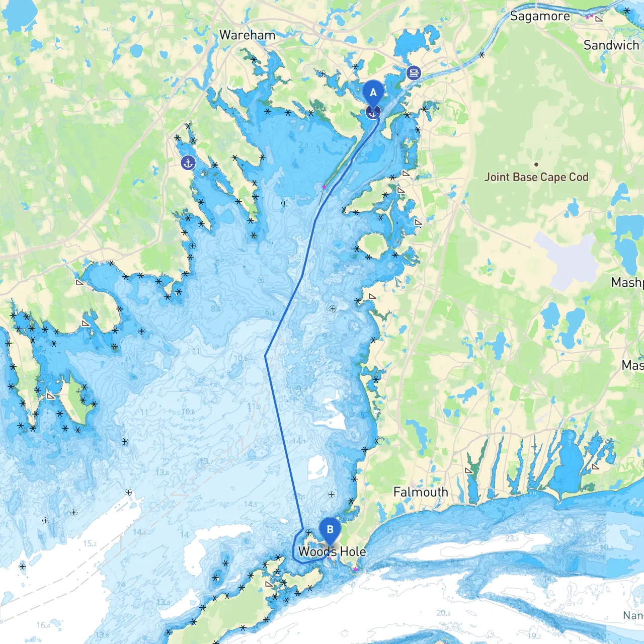Wareham to Woods Hole