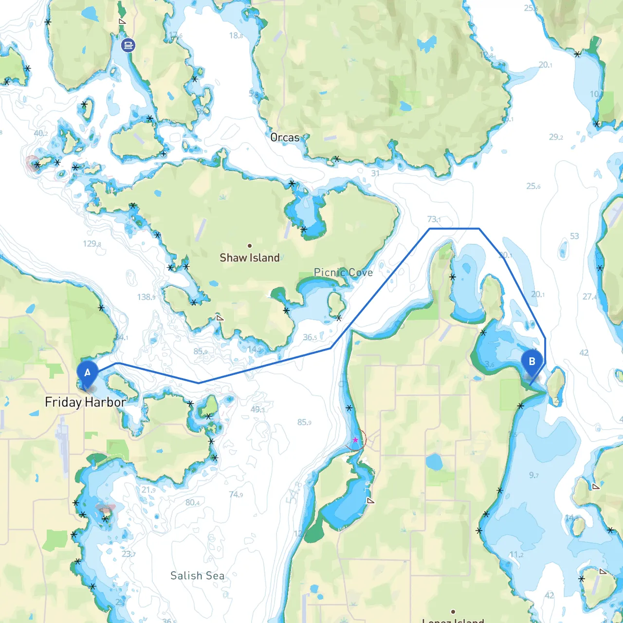 Friday Harbor to Lopez Island