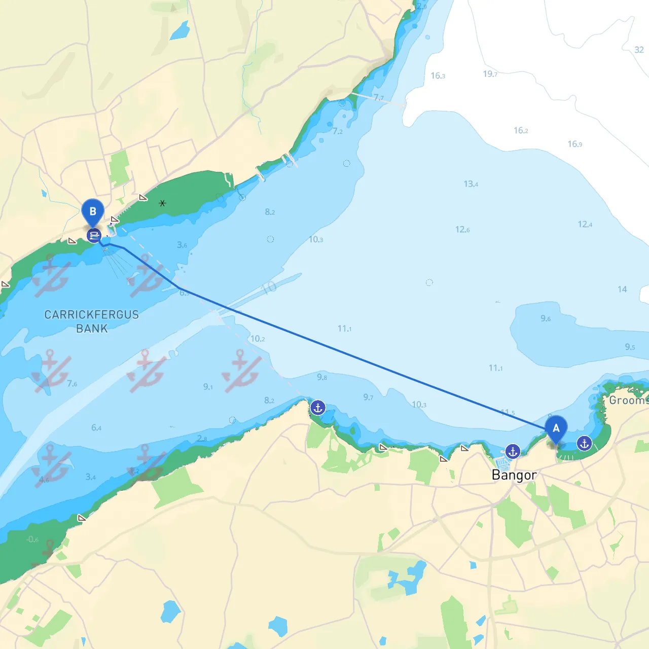 Bangor to Carrickfergus