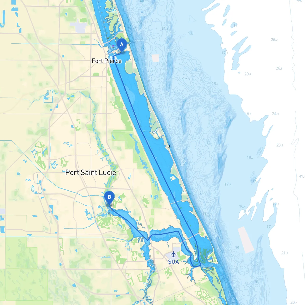 Fort Pierce to Port Saint Lucie