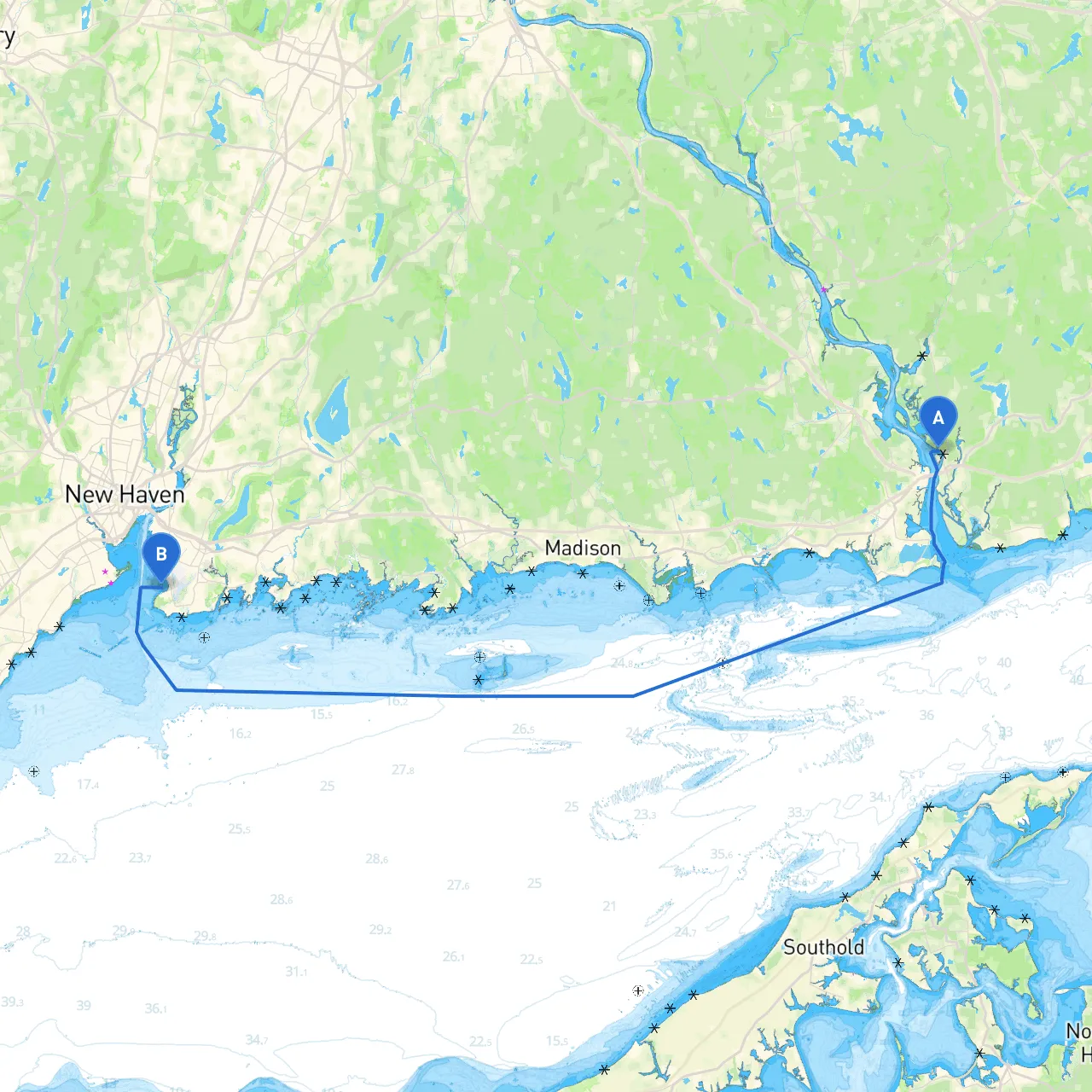 Old Lyme to New Haven