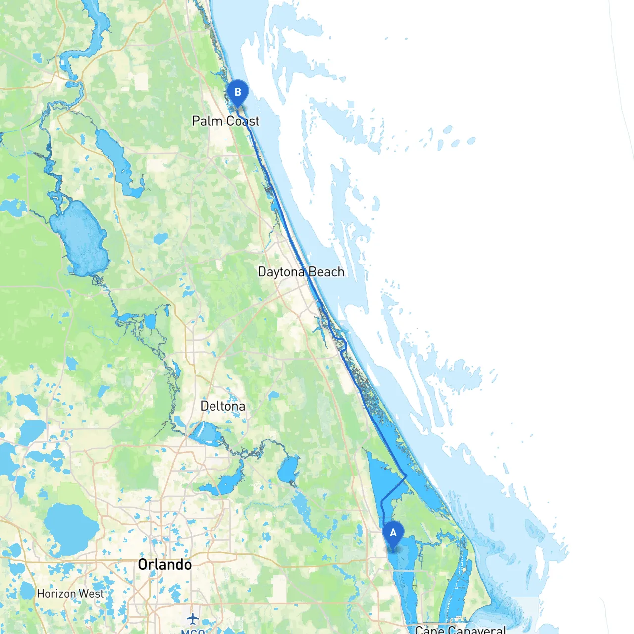 Titusville to Palm Coast