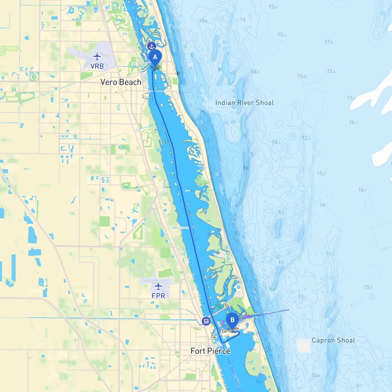 Vero Beach to Hutchinson Island