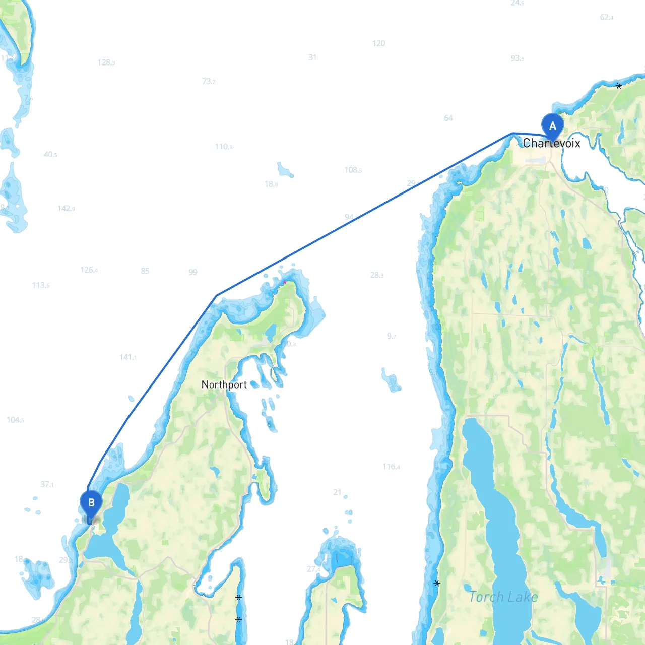 Charlevoix to Leland