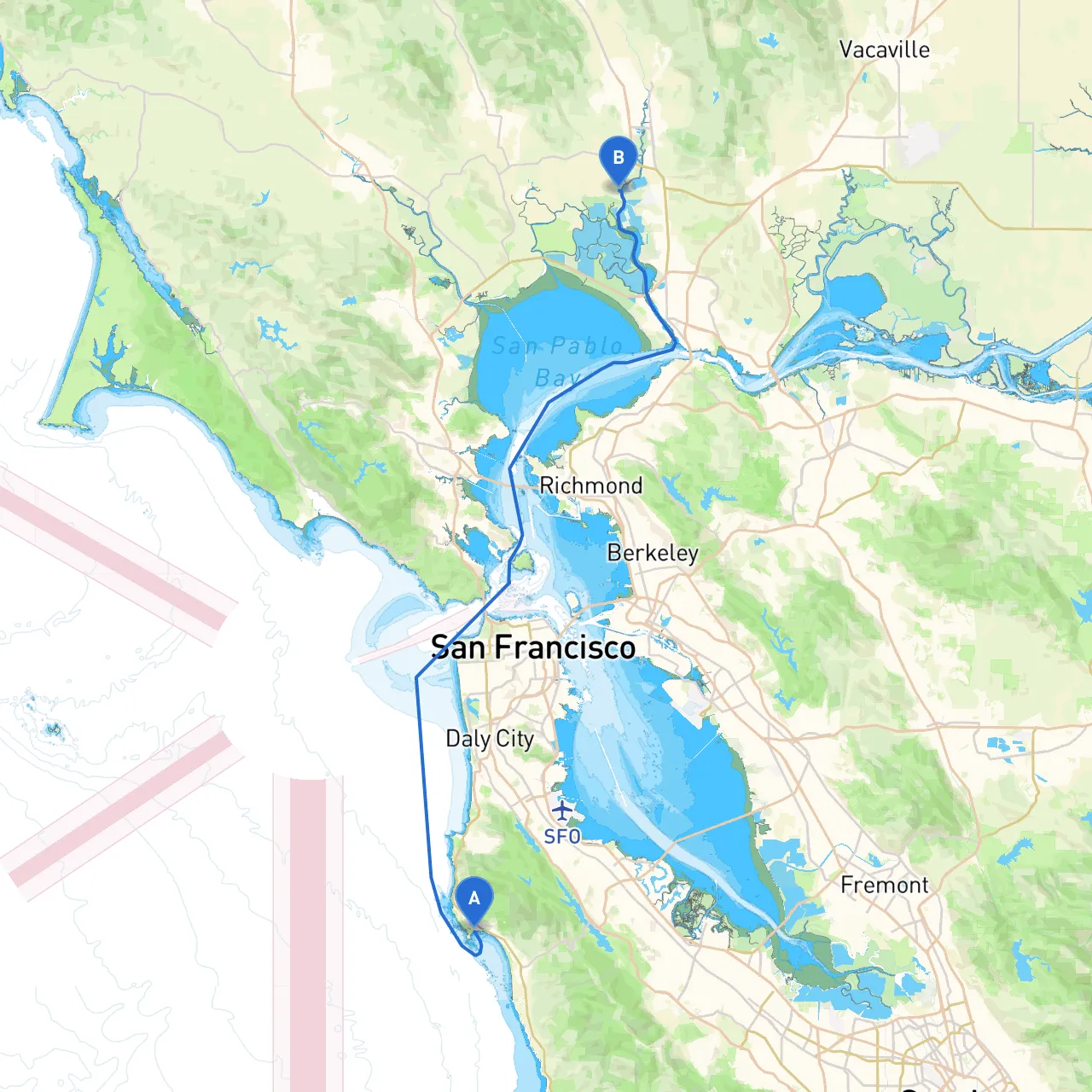 Half Moon Bay to Napa