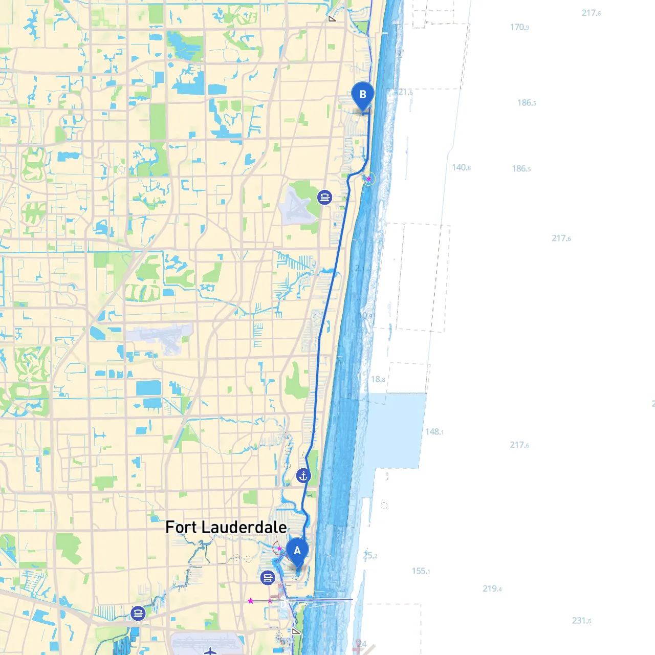 Fort Lauderdale to Lighthouse Point