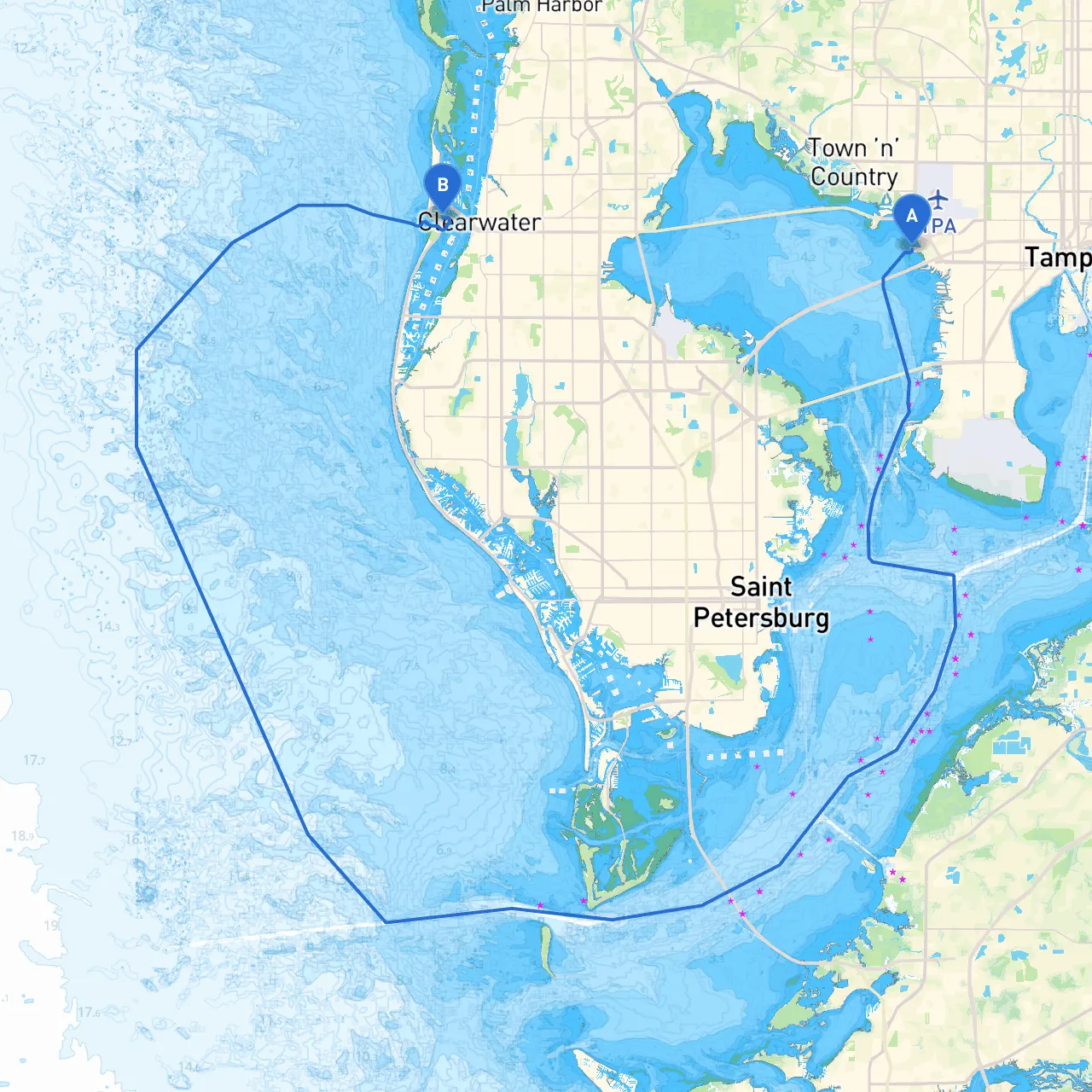 Tampa to Clearwater Beach