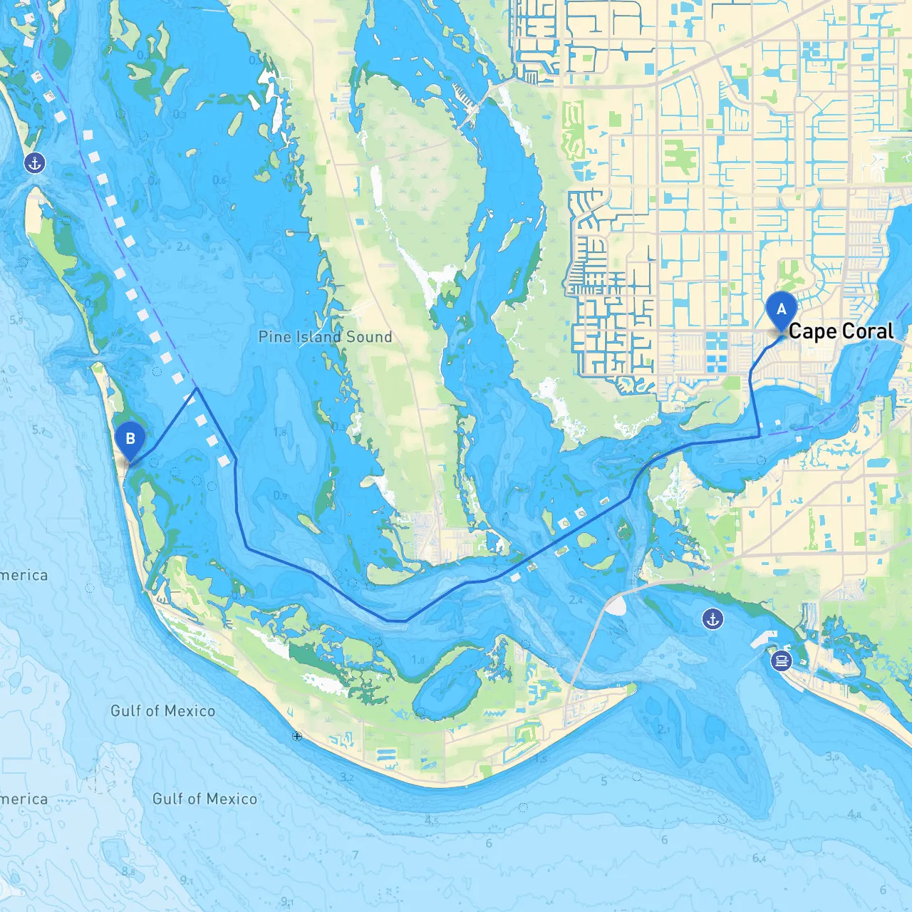 Cape Coral to Captiva Island