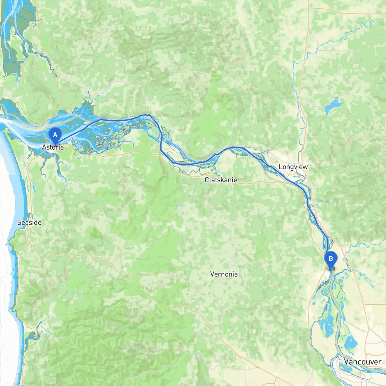 Astoria to St. Helens