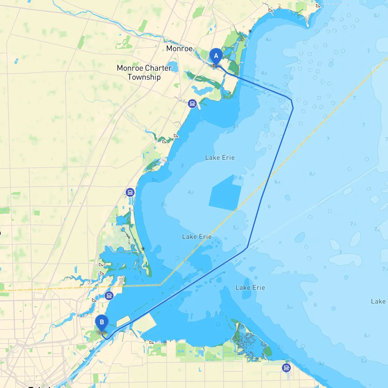 Monroe to Toledo
