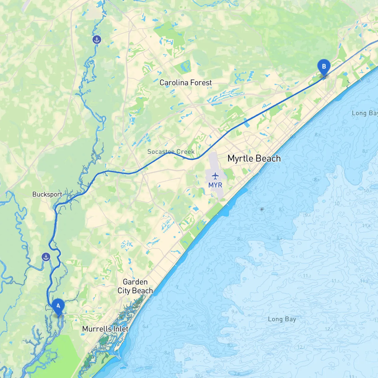 Murrells Inlet to Myrtle Beach