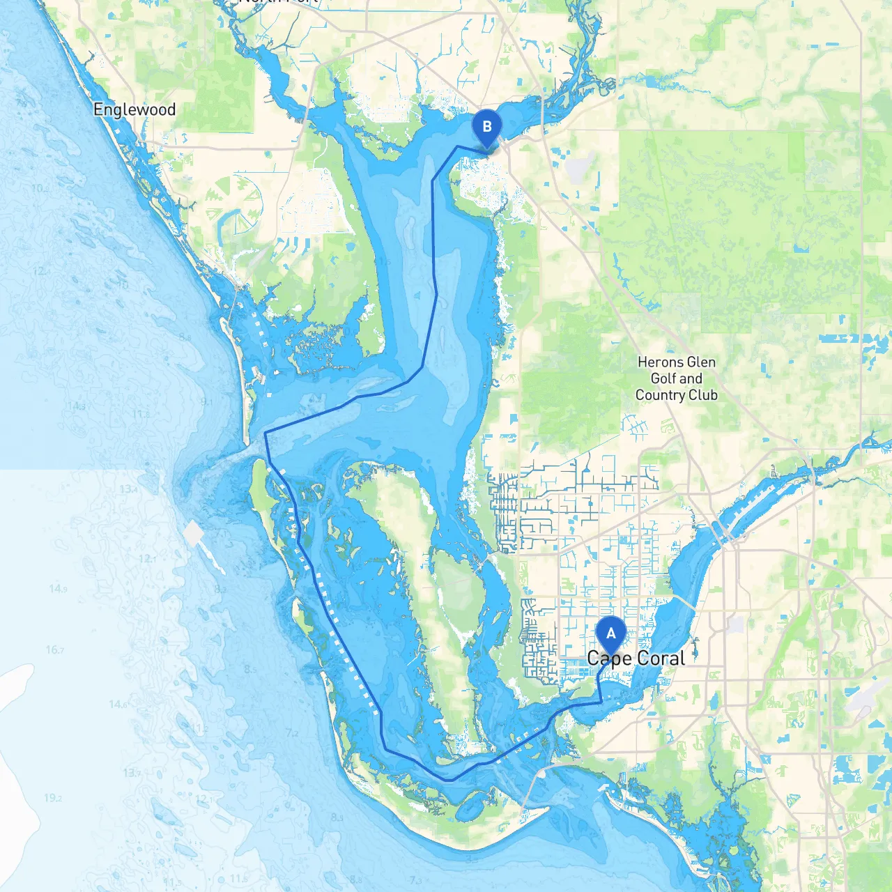 Cape Coral to Punta Gorda