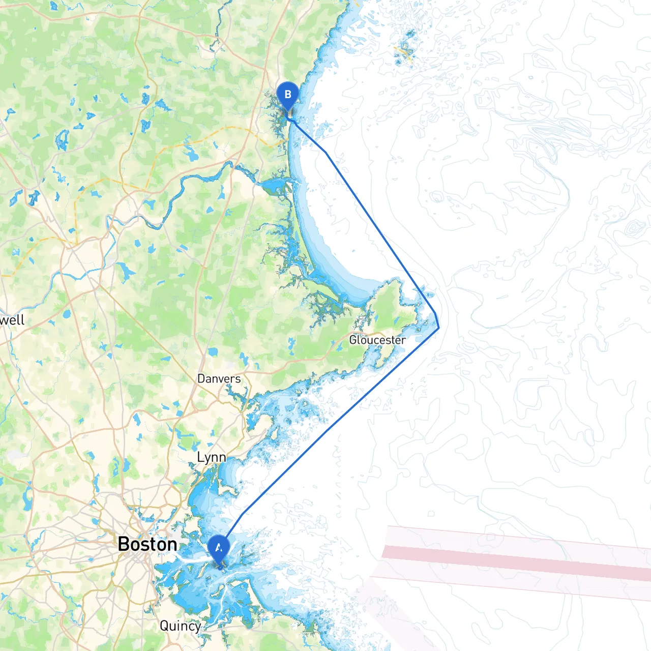 Boston to Hampton