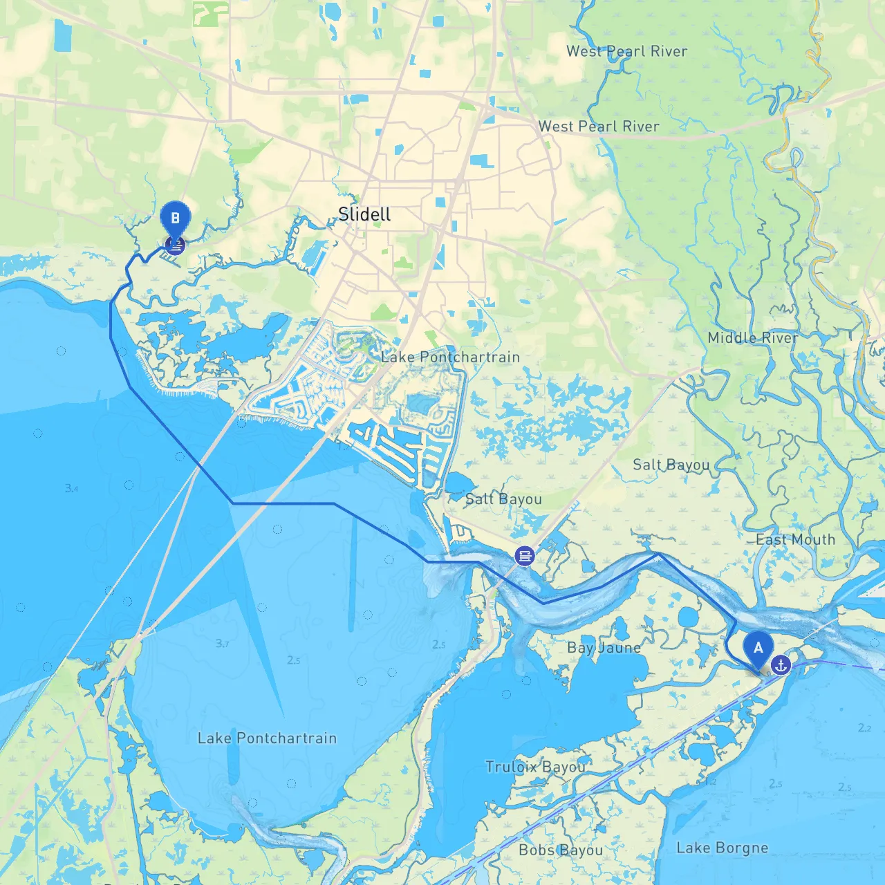 New Orleans to Slidell