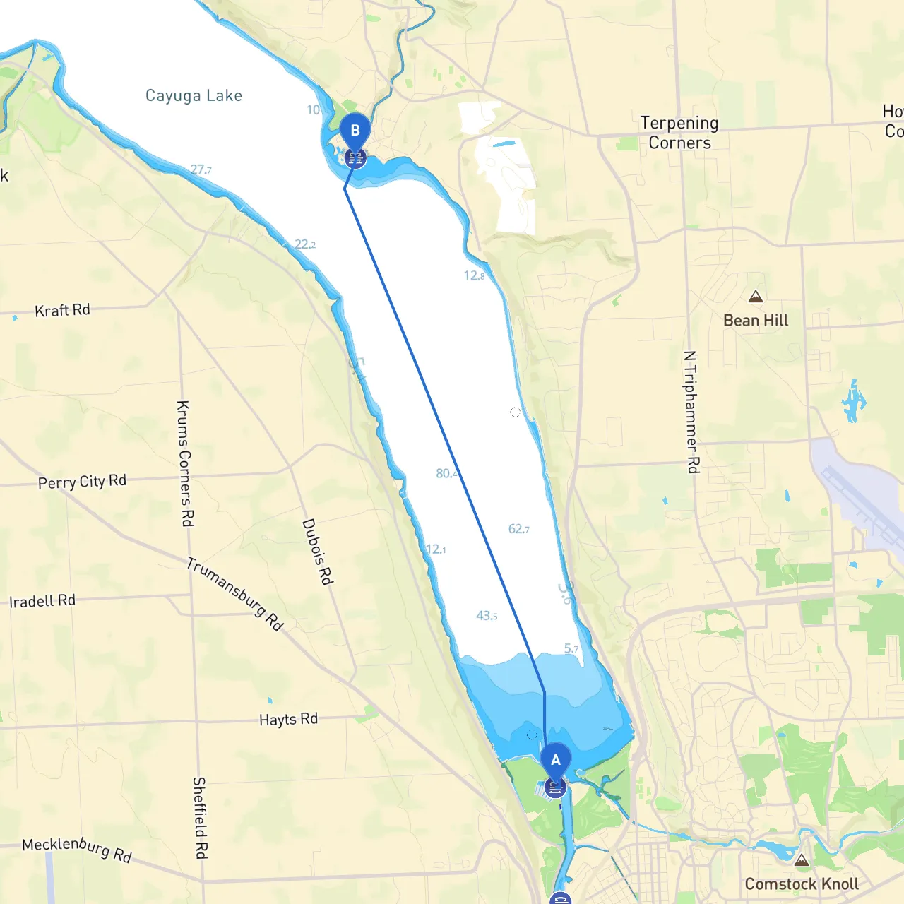 Ithaca to Lansing